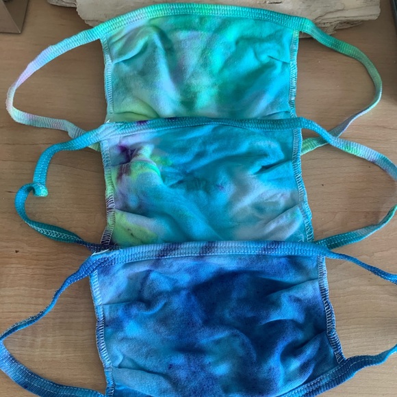 Nwt blue & green tie dye mask bundle! - Picture 2 of 10